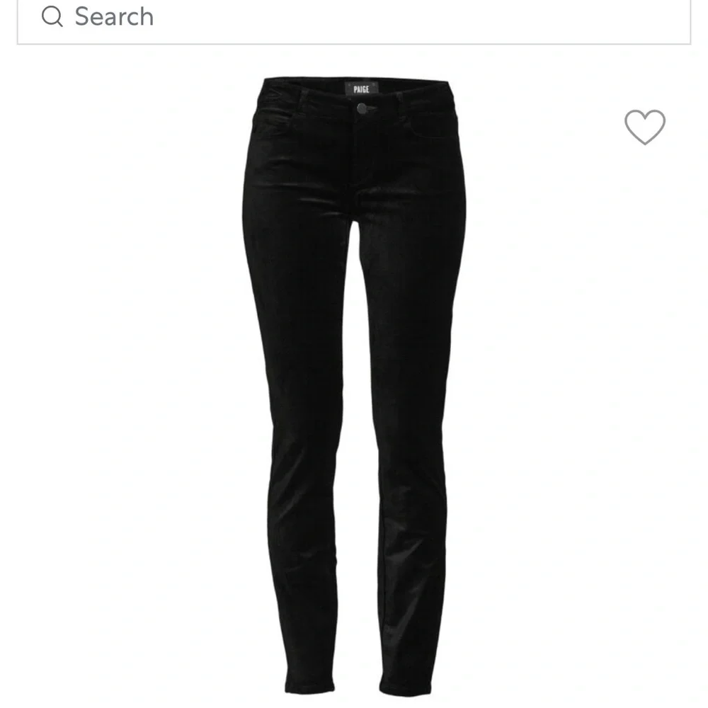 PAIGE Ultra Skinny Black Velvet Jeans - Picture 3 of 14